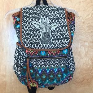 Giraffe multicolor backpack